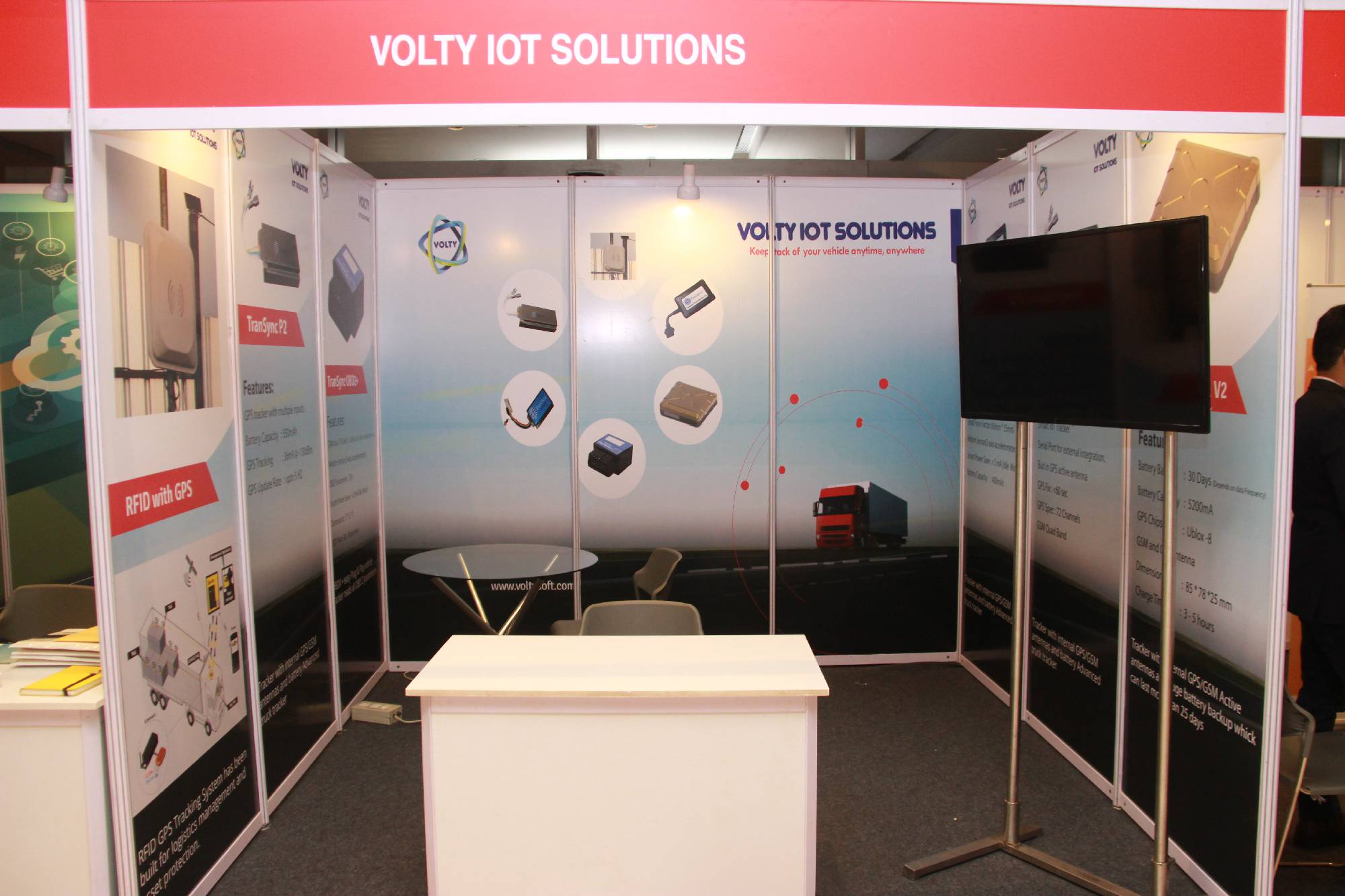 Gps Vehicle Tracker manufacturer transync stall at telematics india