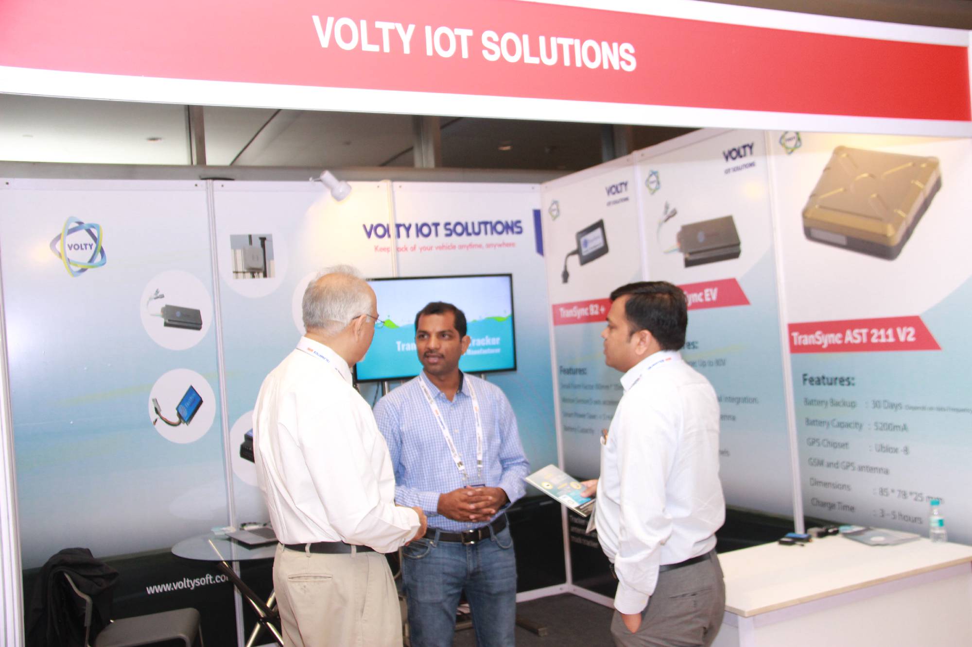 Gps tracker for bike manufacturer transync stall at telematics india