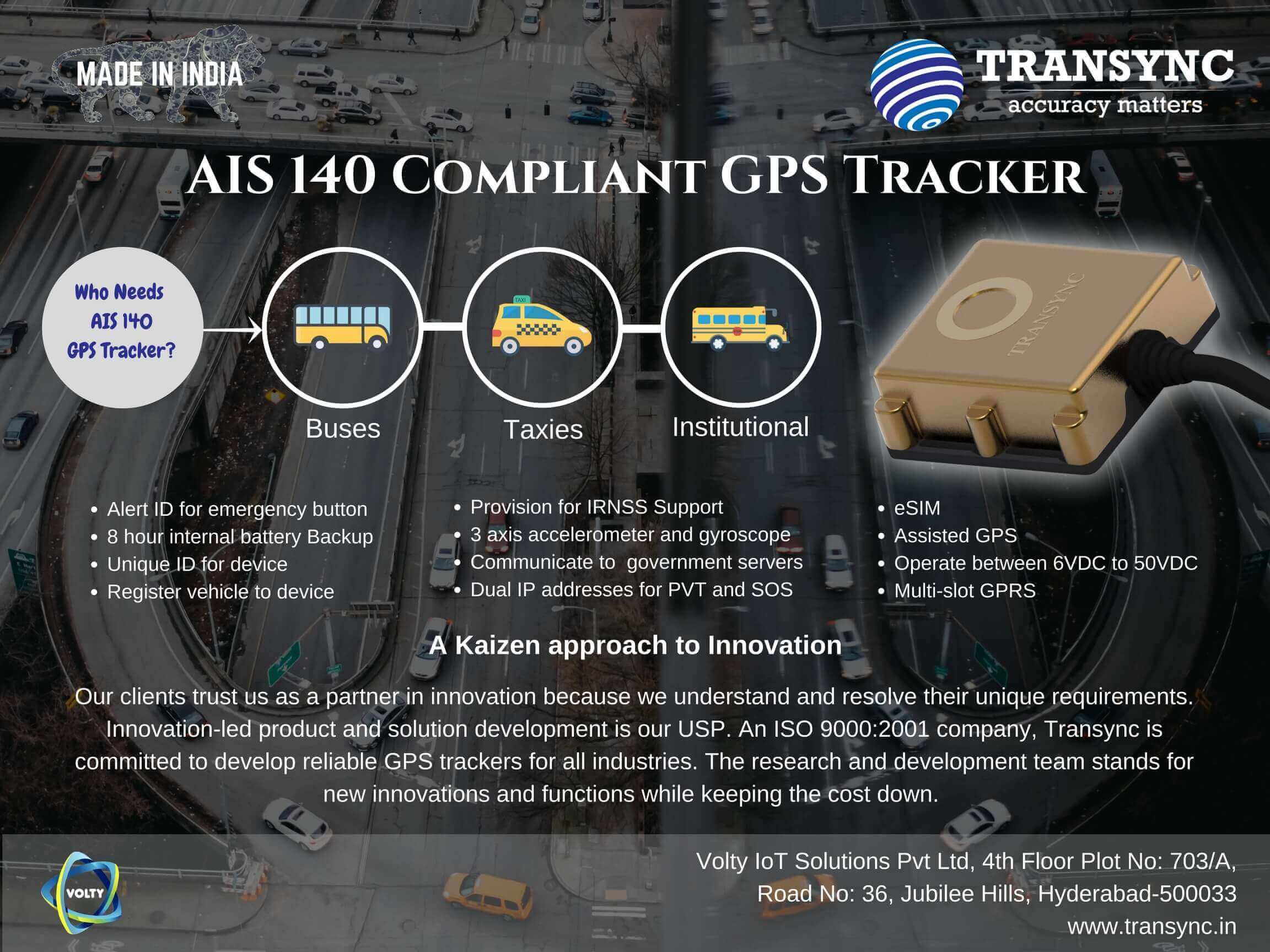 AIS 140 Compliant GPS Tracker